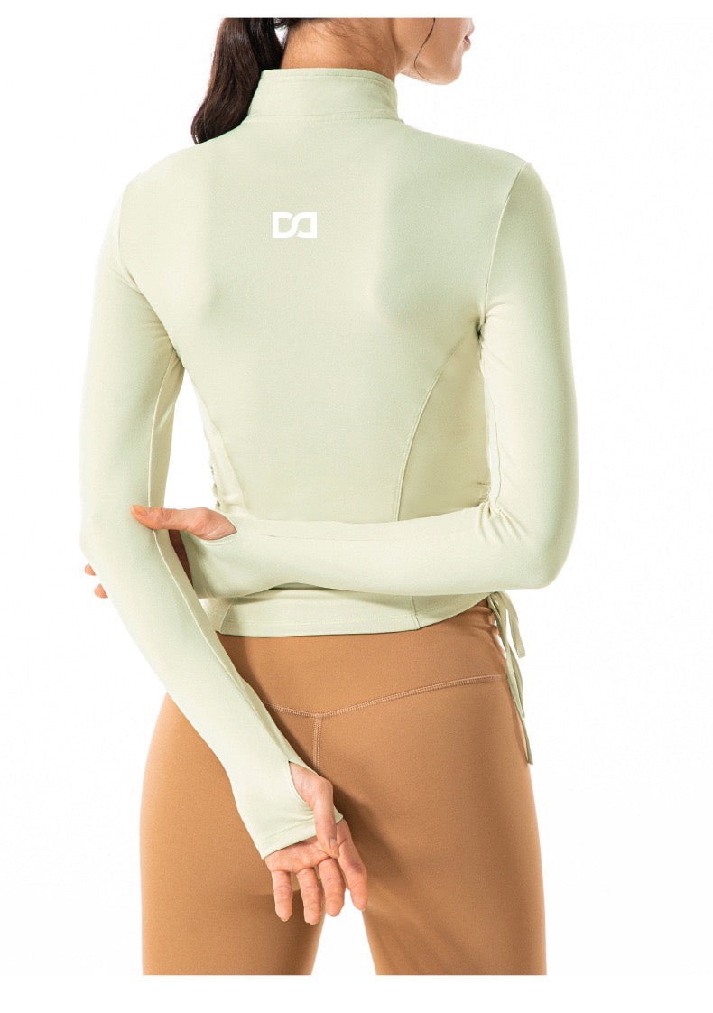 Zip-Up Cropped Athletic Jacket
