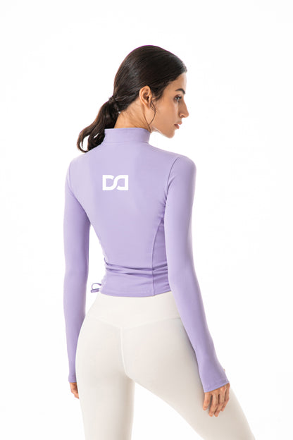Zip-Up Cropped Athletic Jacket